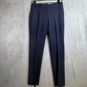 BI Stretch Pants Women's Size 4 Navy Blue Straight Leg Trousers Dress Workwear